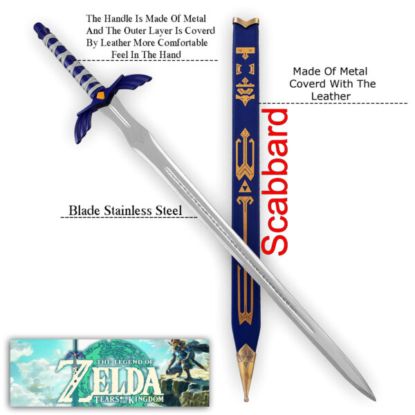 Zelda Master Sword dimensions and scabbard detail chart