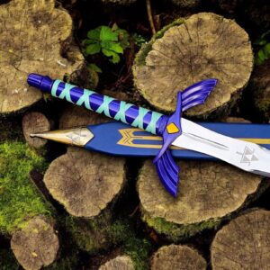 Handmade Zelda Master Sword Replica with Scabbard – Fantasy Gaming Long Sword for Cosplay, Collection & Display