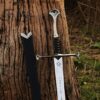 Custom Handmade Andúril Sword, Lord of the Rings Replica Sword, Norse Battle Ready with Scabbard for Wedding Party