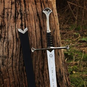 Custom Handmade Andúril Sword, Lord of the Rings Replica Sword, Norse Battle Ready with Scabbard for Wedding Party