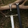 Close-up of Anduril sword handle and engraved blade