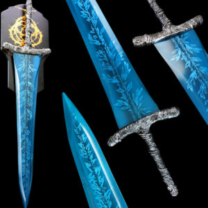 44" Handmade Dark Moon Sword – Fantasy Medieval Long Sword Replica for Cosplay, Collection & Display