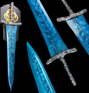 44" Handmade Dark Moon Sword – Fantasy Medieval Long Sword Replica for Cosplay, Collection & Display